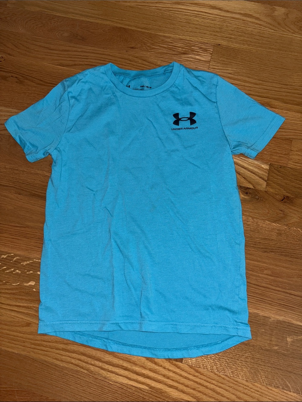 Boys Under Armour Turquoise Short Sleeve Cotton Tee